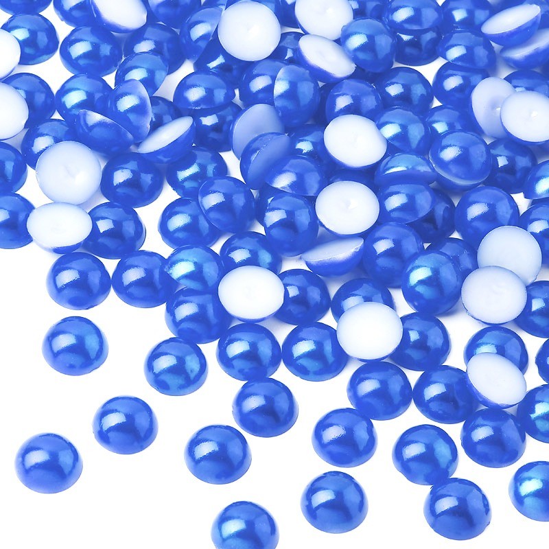 zamówienia hurtowe Półperełki okrągłe 7 mm (niebieski) - 2000 szt.