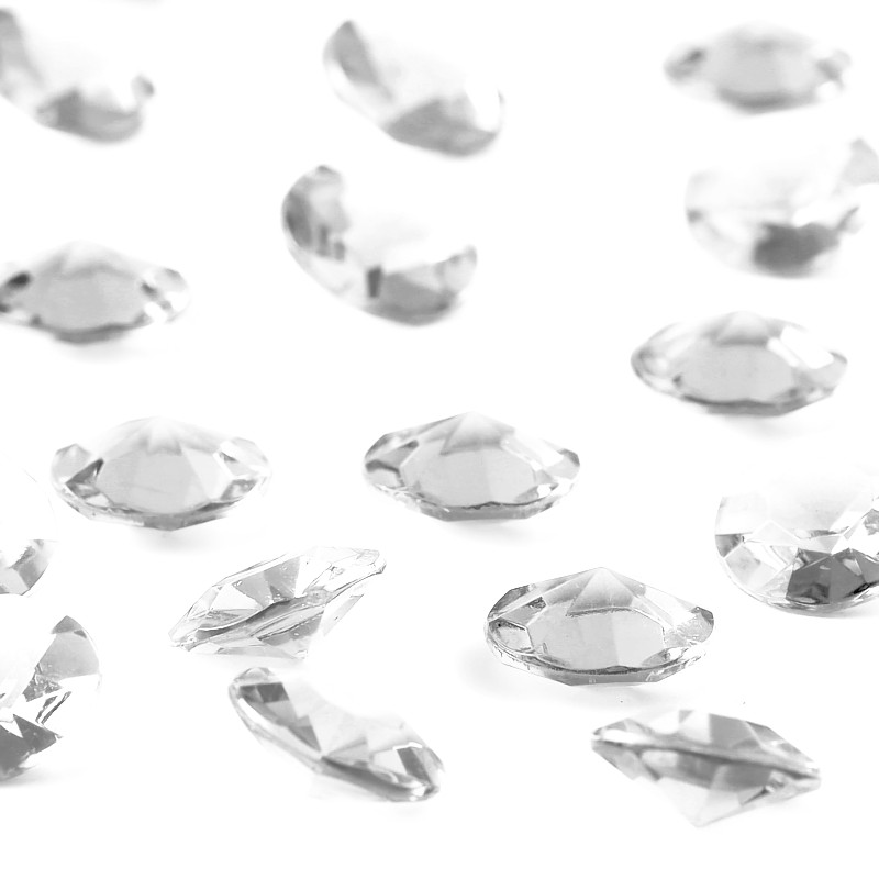 zamówienia hurtowe Diamentowe konfetti 12 mm (kryształowe) - 100 szt.