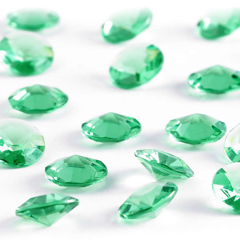 zamówienia hurtowe Diamentowe konfetti 12 mm (zielone) - 100 szt.