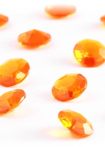 zamówienia hurtowe Diamentowe konfetti 12 mm (pomarańczowe) - 100 szt.