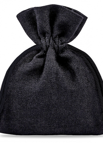 10 szt. Woreczki bawełniane 6 x 8 cm - czarne